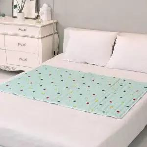 [sleep care][슬립케어] 냉감 쿨매트 민트땡땡이 침대용 싱글+베개 60x90 여름매트 숙면 등허리 얼음패드