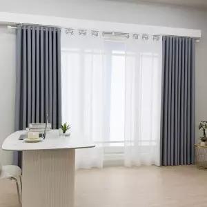 [지나송]리플 암막커튼+볼로프+코디커튼+커튼봉(중형)