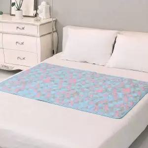 [sleep care][슬립케어] 냉감 쿨매트 북유럽 트라이앵글 침대용 더블+베개 90x140 여름매트 숙면 얼음패드