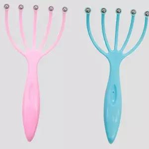 두피 지압기 쿨링 갈고리형 휴대용 두피 마사지기 혈액순환 스케일러 클렌저 브러쉬 괄사 헤드