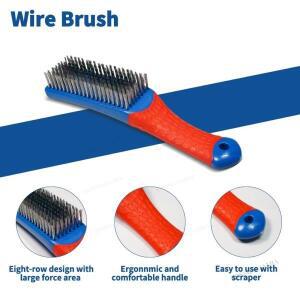 고강도 스테인레스 와이어 브러쉬 미끄럼 방지 플라스틱 손잡이 산업용 녹 페인트 용접 도구 슬래그 제거