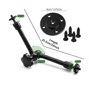 10인치 매직 암  암과 벽걸이 기능 포함 웹캠 LED 조명 디스플레이 가정 사무실 보안 감시에 호환