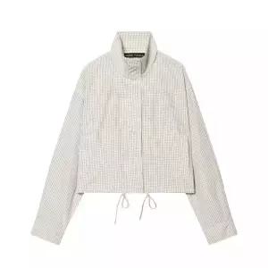 여친 봄 캐주얼 봄코트 스트리트 체크 나일론 코트 원픽1