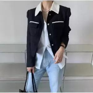 여사친 빈티지 봄 봄코트 트위드 코트 긴팔 터틀버튼 원픽1