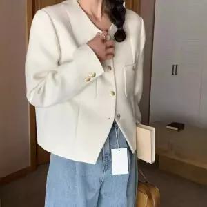 여친 초록 코트 싱글 트위드 프레시 봄코트 원픽1