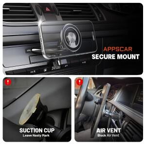 LRBH 메탈 방지 쉐이크 마그넷 CD 슬롯 폰 마운트  휴대폰과 호환 가능