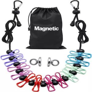 크루즈 선박용 마그네틱 접이식 빨랫줄 필수품 방수 객실 보관 휴대용 RV용 라인 클립 여행용 및 방지 캠핑