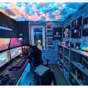 퓨슬라이트 2026 새로운 3D 썬더클라우드 LED 라이트 코튼 라이트닝 클라우드 컬러풀 분위기 나이트 라이트 DIY 크리에이티브 클라우드 라이트 게이밍 룸 차고 클럽 바 DJ 파티 라이트 레스토랑 32피트