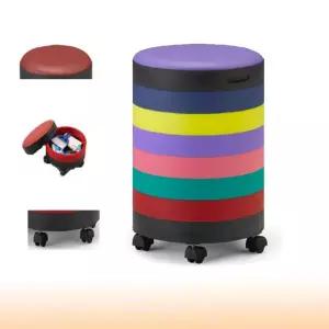 깡통 원형 수납스툴 스툴 수납 의자 드럼통 인테리어 고기집 보조 옷보관 깡통의자 식당 원형