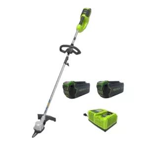 그린웍스 40V 충전 예초기 신형 프론트 마운트 배터리 2팩 잔디깎기 제초기