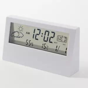 실내 온습도계 알람 탁상시계 화이트 디지털 온도 습도 측정기