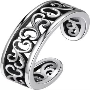 실버큐트 토링 시크 925 스탬핑 밴드 스털링 오픈 조절 가능한 세트 핑키