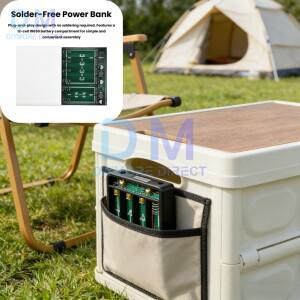 DIY 보조베터리 키트 18650 배터리 케이스 무납땜 UPS 광학 모뎀 라우터용 조정 가능한 전압 NAS 긴 수명