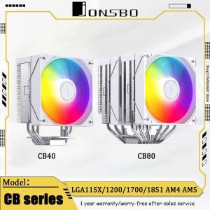 JONSBO CB40/CB80 ARGB 타워 공랭식 라디에이터 탑 인피니티 미러 120mm 쿨링 팬 라디에이터 LGA115X/1200/