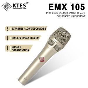 EXM 105 48V 팬텀 파워 XLR 콘덴서 마이크 (녹음, 스트리밍, 팟캐스트, 노래 및 보이스 오버용)