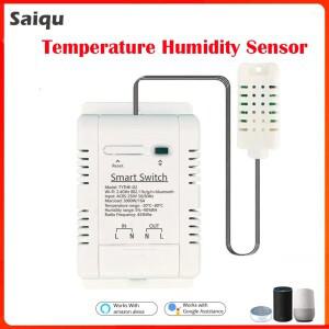 Tuya Smart 85-250V AC 220V WiFi 릴레이 온도 습도 모니터링 센서 스위치 온도 조절기 Alexa Alice 호환