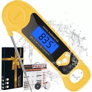 AMMZO 육류 온도계 디지털 즉석 읽기 식품 - 요리용 방수 기능 캔디 튀김 바비큐 그릴 사탕 만들기