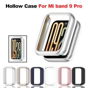 샤오미 미 밴드 9 프로 스마트 워치 스트랩 범퍼 스크린 보호기용 PC 홀로우 케이스 커버