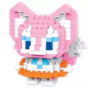 미술 방과후 핑크색 고양이 조립블럭10P 작은블록 집중력