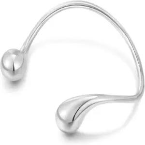 와우오라마 티어드롭 골드 커프 팔찌 여성용 조절 가능한 18K 도금 청키 오픈 뱅글 미니멀리스트 두꺼운