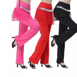 라인댄스 쉬폰 레이스 팬츠 치마 레깅스 사교 줌바 무대