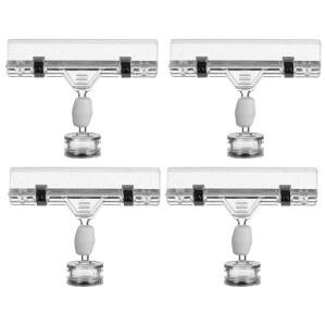 매직룰루 투명 자석 클립 4Pcs 소매용 가격표 홀더 슈퍼마켓과 매장에서 사용하기 쉬운 마그네틱 사인 클립