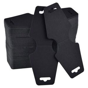 쿠페이 200피스 목걸이 및 팔찌 디스플레이 카드 소상공인 주얼리 빈 카드 홀더 목걸이, 팔찌, 주얼리, 4.7 x 2 인치 (블랙)용 크래프트 종이 걸이 태그