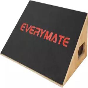 운동 및 종아리 스트레칭을 위한 EVERYMATE 헤비 듀티 나무 경사 보드 - 스쿼트용 19.7인치 와이드 미끄럼
