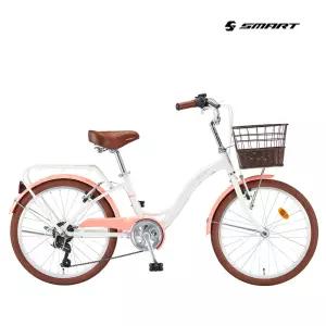 스마트 22클라라 알루미늄 시티자전거 2026년 (22인치/ 시마노7단/ 바구니/짐받이/흙받이)