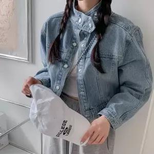 [하프클럽/다잇템]여자 라이트블루 SS 코튼 폴라넥 청자켓