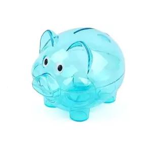 인테리어 디자인 컬러 투명 꿀꿀이 돼지 저금통(소)