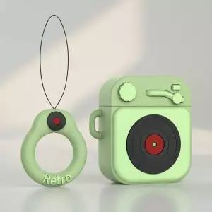 에어팟 1세대 2세대 레트로 턴테이블 실리콘 케이스 보호 커버 포함