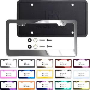 T304 스테인리스 스틸 번호판 프레임 광택 방지 가드수량 백 녹 핏 내후성 커버 나사 실리콘 미러 캡