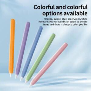 Apple Pencil 3 용 실리콘 케이스 USB-C 솔리드 Colol 커버 펜 가방 iPad Pencil3 미끄럼 방지 보호 슬리브