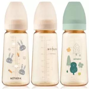 마더케이 베이직 PPSU 젖병 280ml 트리플 세트_토끼크림,포레스트민트,베이직크림