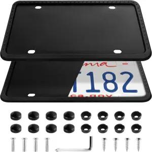 리브티 실리콘 번호판 프레임 커버 볼트 아메리칸 브래킷 래틀 있는 방지 와셔 유니버설 내후성 홀더