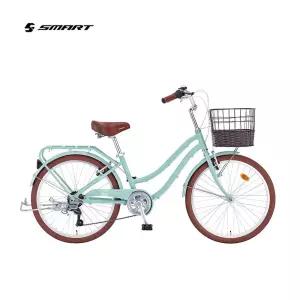 스마트 24클라라 알루미늄 시티자전거 (24인치/ 시마노7단/ 바구니/짐받이/흙받이)