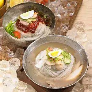 늘바른 평양냉면+비빔냉면 반반세트/냉면2kg+동치미육수5봉+매콤볶음양념장35g5봉(총10인분)