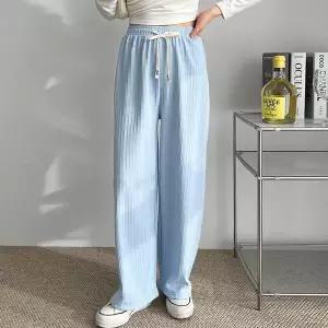 [하프클럽/나야홍]빅사이즈 604 엑스리본주름패턴팬츠 DBBX600