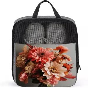 여행 신발 정리함을 위한 꽃다발 가방 대형 스타일리시 파우치 방수 휴대용 보관 축구 클리츠 포장 큐브