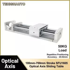 호환  CNC XYZ 축 슬라이딩 테이블 먼지 커버가 있는 알루미늄 광축 선형 가이드 스테이지 핸드휠 SFU1605