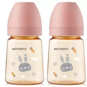 마더케이 베이직 PPSU 토끼 젖병 180ml_블라썸(무꼭지) 2개