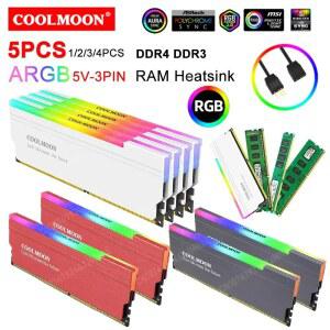 DDR 메모리 RAM 쿨러 Aura Sync 메모리용 실리콘 컴퓨터 히트 스프레더 패드 데스크탑 PC 5V