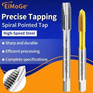 호환  EiMoGe HSSE 영국식 나선형 포인트 탭 티늄 코팅 없음 BSW18 316 532 732 14 516 나사산 탭