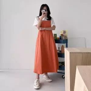 [유야]여성 국산 린넨 면 나시 롱 원피스 민소매 -EOP0613- 빅사이즈 루즈핏 오버핏 봄 여름