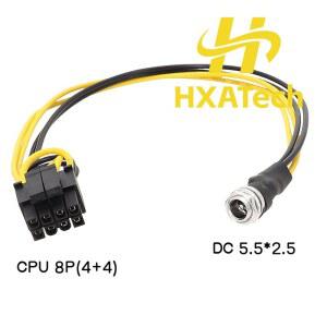 HXATech - 고품질 12V DC PCIE 8핀 비디오 카드 전원 케이블 5525 GPU 6핀 수 CPU 메인보드
