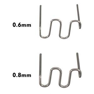 500개 0.8/0.6mm 스테인레스 용접 도구 플라스틱  스테이플러 표준 미리 절단 골판지 범퍼 차체 수리