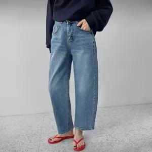 벌룬 배기핏 보이핏 속밴딩 9부 데님팬츠/26~36사이즈 빅사이즈 추가