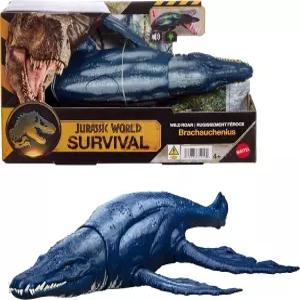 마텔 쥬라기 월드 와일드 로어 브라카우체니우스 공룡 액션 피규어 장난감 첨프 어택 라이트 업 기능 및