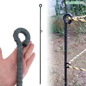 2단 고리 칼라 쇠말뚝 150cm 16mm 화단 경계말뚝 울타리 지지대 주문제작